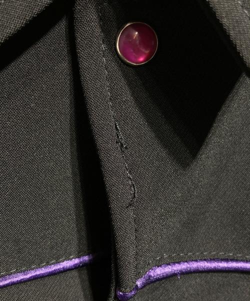 Needles（ニードルズ）Needles (ニードルズ) パイピング カウボーイ ジャケット/Piping Cowboy Jacket  ブラック×パープル サイズ:Lの古着・服飾アイテム