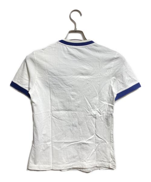 GUCCI（グッチ）GUCCI (グッチ) エンブロイダリー コットンジャージーTシャツ/Embroidered Cotton Jersey T-Shirt ホワイト×ネイビー サイズ:XSの古着・服飾アイテム