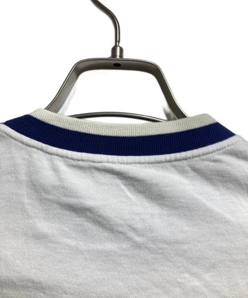 GUCCI（グッチ）GUCCI (グッチ) エンブロイダリー コットンジャージーTシャツ/Embroidered Cotton Jersey T-Shirt ホワイト×ネイビー サイズ:XSの古着・服飾アイテム