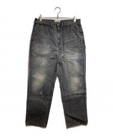 BOWWOW（バウワウ）の古着「DOUBLE KNEE DUCK PAINTER PANTS AGEING/ダブルニー・ダック・ペインターパンツ」｜グレー