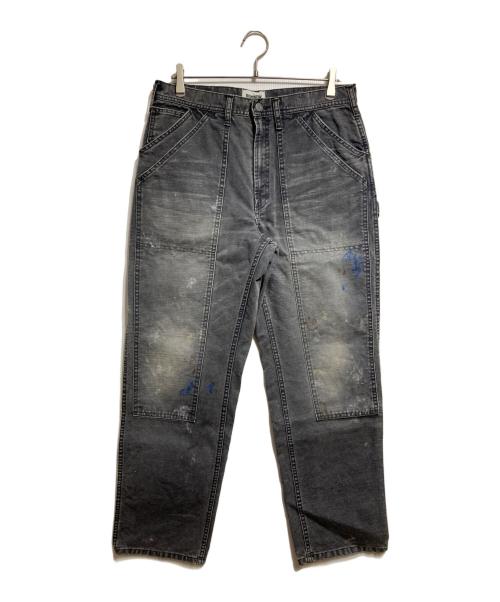 BOWWOW（バウワウ）BOWWOW (バウワウ) DOUBLE KNEE DUCK PAINTER PANTS AGEING/ダブルニー・ダック・ペインターパンツ グレー サイズ:XLの古着・服飾アイテム