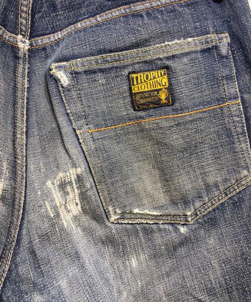 Trophy Clothing（トロフィークロージング）TROPHY CLOTHING (トロフィークロージング) 1606ダブルニーダートデニムパンツ/1606 Double-Knee Dirt Denim Pants インディゴ サイズ:32の古着・服飾アイテム