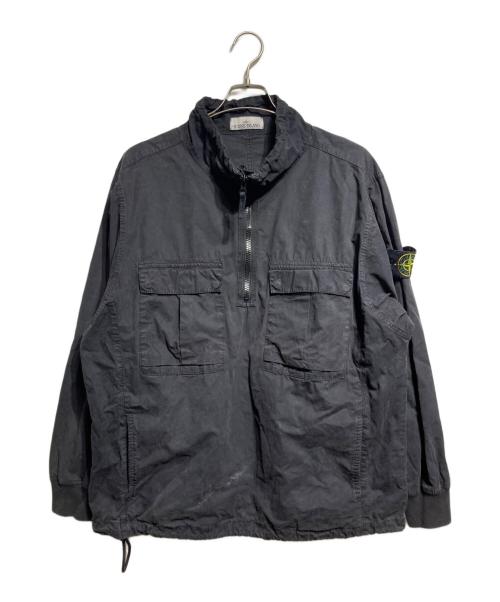 STONE ISLAND（ストーンアイランド）STONE ISLAND (ストーンアイランド) コットンアノラックプルオーバー/Cotton Anorak Pullover ブラック サイズ:Lの古着・服飾アイテム