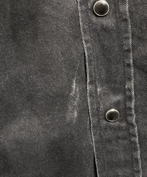 Saint Laurent Paris（サンローランパリ）Saint Laurent Paris (サンローランパリ) ステッチワークデニムウエスタンシャツ/Stitch-detail denim Western shirt ブラック サイズ:Lの古着・服飾アイテム