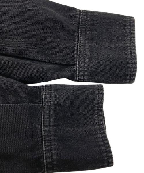 Saint Laurent Paris（サンローランパリ）Saint Laurent Paris (サンローランパリ) ステッチワークデニムウエスタンシャツ/Stitch-detail denim Western shirt ブラック サイズ:Lの古着・服飾アイテム