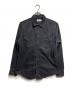 Saint Laurent Paris（サンローランパリ）の古着「ステッチワークデニムウエスタンシャツ/Stitch-detail denim Western shirt」｜ブラック
