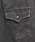 中古・古着 Saint Laurent Paris (サンローランパリ) ステッチワークデニムウエスタンシャツ/Stitch-detail denim Western shirt ブラック サイズ:L：23000円