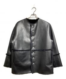 MACPHEE（マカフィー）の古着「フェイクムートン リバーシブルショートコート/ Reversible Faux-Mouton Short Coat」｜ブラック