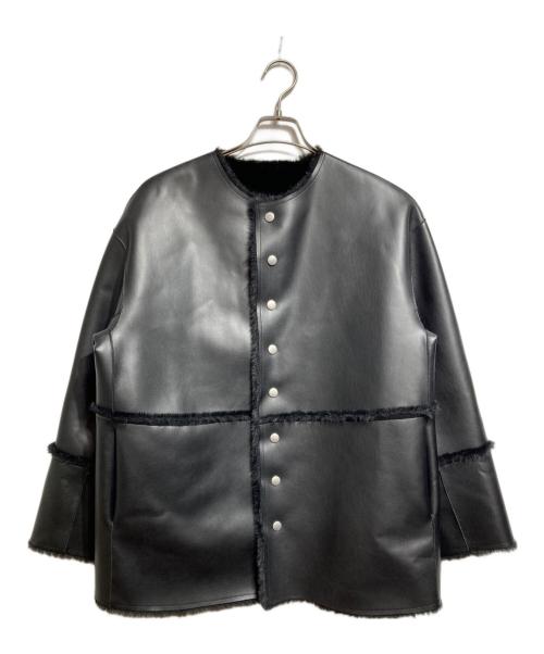 MACPHEE（マカフィー）MACPHEE (マカフィー) フェイクムートン リバーシブルショートコート/ Reversible Faux-Mouton Short Coat ブラック サイズ:36の古着・服飾アイテム
