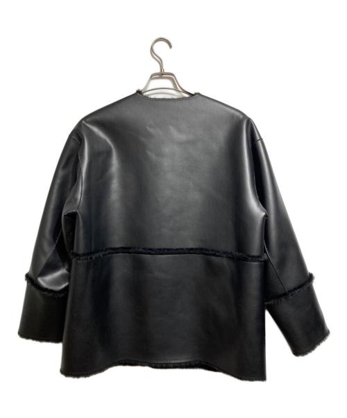 MACPHEE（マカフィー）MACPHEE (マカフィー) フェイクムートン リバーシブルショートコート/ Reversible Faux-Mouton Short Coat ブラック サイズ:36の古着・服飾アイテム