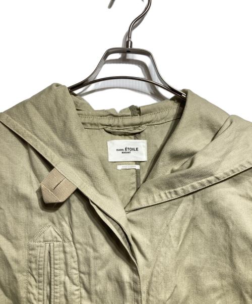 ISABEL MARANT ETOILE（イザベルマランエトワール）ISABEL MARANT ETOILE (イザベルマランエトワール) RAFAEL コットンリネン ベルテッドコート/Cotton-Linen Belted Coat カーキ サイズ:34の古着・服飾アイテム