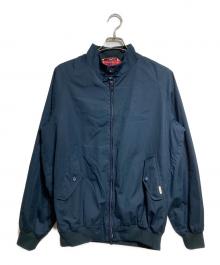 BARACUTA（バラクータ）の古着「裏地チェックスイングトップ/Check-Lined Harrington Jacket」｜ネイビー