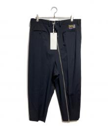 TAKAHIROMIYASHITA TheSoloIst.（タカヒロミヤシタ ザソロイスト）の古着「reverse cropped baggy zipper pant/リバースクロップド・バギー・ジッパーパンツ」｜ブラック