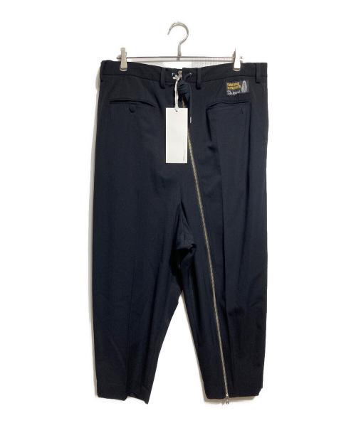 TAKAHIROMIYASHITA TheSoloIst.（タカヒロミヤシタ ザソロイスト）TAKAHIROMIYASHITA TheSoloIst. (タカヒロミヤシタ ザソロイスト) reverse cropped baggy zipper pant/リバースクロップド・バギー・ジッパーパンツ ブラック サイズ:48の古着・服飾アイテム