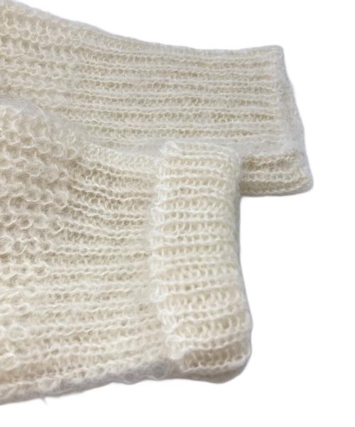 TAO COMME des GARCONS（タオ コムデギャルソン）TAO COMME des GARCONS Wool Half Cardigan Brushed Sweater/ オーバーサイズ ウール ハーフカーディガン 起毛セーター／ボロウド・シャツ アイボリー サイズ:Sの古着・服飾アイテム