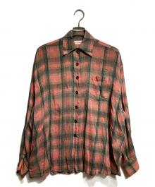 OUR LEGACY（アワーレガシー）の古着「OVERSIZED BORROWED SHIRT/オーバーサイズ ボロウドシャツ」｜グレー×ピンク