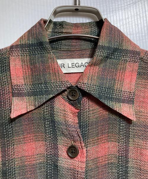 OUR LEGACY（アワーレガシー）OUR LEGACY (アワーレガシー) OVERSIZED BORROWED SHIRT/オーバーサイズ ボロウドシャツ グレー×ピンク サイズ:32の古着・服飾アイテム
