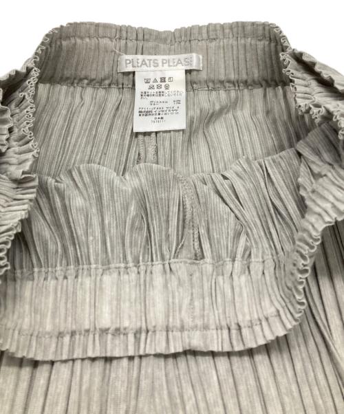 PLEATS PLEASE（プリーツプリーズ）PLEATS PLEASE (プリーツプリーズ) サイドタックプリーツワイドパンツ/Wide-leg pants with side tucks and pleats グレー サイズ:2の古着・服飾アイテム