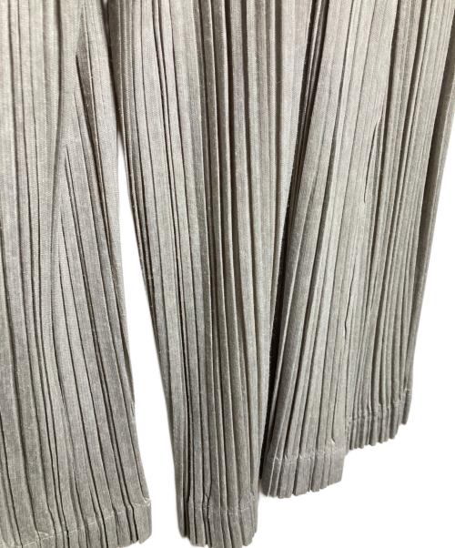 PLEATS PLEASE（プリーツプリーズ）PLEATS PLEASE (プリーツプリーズ) サイドタックプリーツワイドパンツ/Wide-leg pants with side tucks and pleats グレー サイズ:2の古着・服飾アイテム