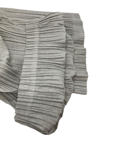PLEATS PLEASE（プリーツプリーズ）PLEATS PLEASE (プリーツプリーズ) サイドタックプリーツワイドパンツ/Wide-leg pants with side tucks and pleats グレー サイズ:2の古着・服飾アイテム