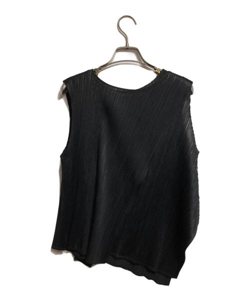 PLEATS PLEASE（プリーツプリーズ）PLEATS PLEASE (プリーツプリーズ) プリーツデザインカットソー/Pleated-design cut-and-sew top ブラック サイズ:3の古着・服飾アイテム