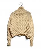 ISSEY MIYAKEイッセイミヤケ）の古着「WOOL SHELL KNIT」｜ベージュ
