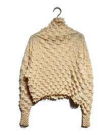 ISSEY MIYAKE（イッセイミヤケ）の古着「WOOL SHELL KNIT」｜ベージュ
