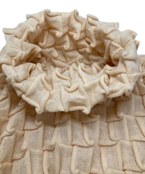 ISSEY MIYAKE（イッセイミヤケ）ISSEY MIYAKE (イッセイミヤケ) WOOL SHELL KNIT ベージュ サイズ:2の古着・服飾アイテム