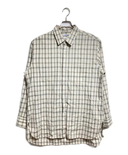 CristaSeya（クリスタセヤ）CristaSeya (クリスタセヤ) チェックコットンシャツ/Checked cotton shirt ベージュ サイズ:XLの古着・服飾アイテム