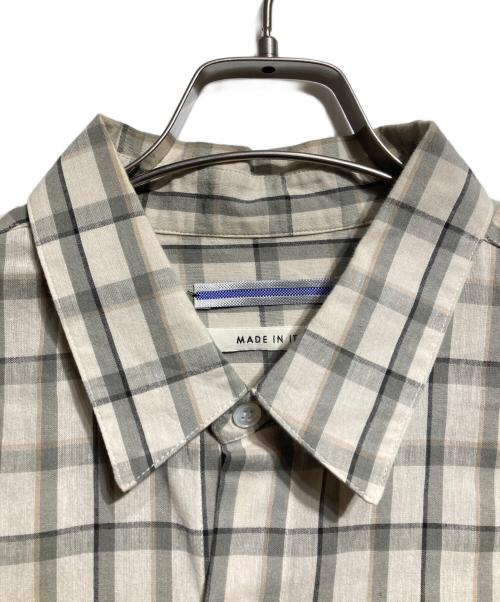 CristaSeya（クリスタセヤ）CristaSeya (クリスタセヤ) チェックコットンシャツ/Checked cotton shirt ベージュ サイズ:XLの古着・服飾アイテム