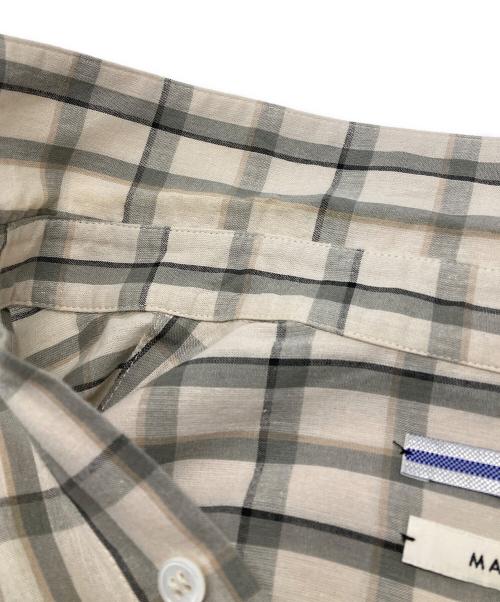 CristaSeya（クリスタセヤ）CristaSeya (クリスタセヤ) チェックコットンシャツ/Checked cotton shirt ベージュ サイズ:XLの古着・服飾アイテム