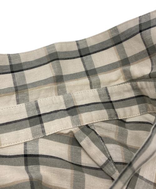 CristaSeya（クリスタセヤ）CristaSeya (クリスタセヤ) チェックコットンシャツ/Checked cotton shirt ベージュ サイズ:XLの古着・服飾アイテム