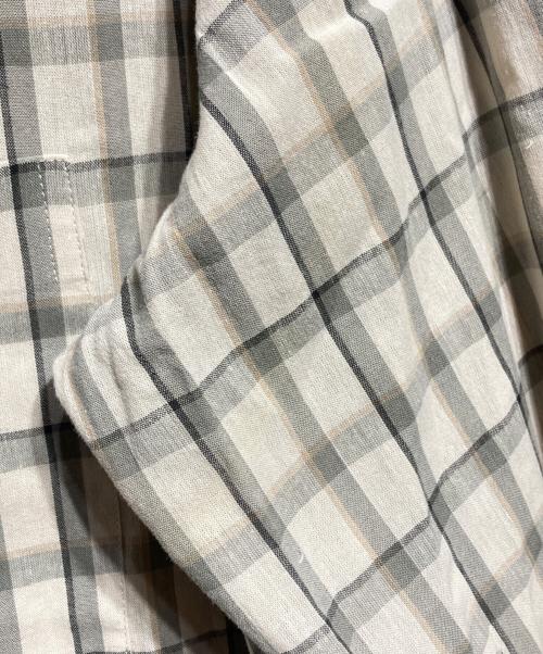CristaSeya（クリスタセヤ）CristaSeya (クリスタセヤ) チェックコットンシャツ/Checked cotton shirt ベージュ サイズ:XLの古着・服飾アイテム
