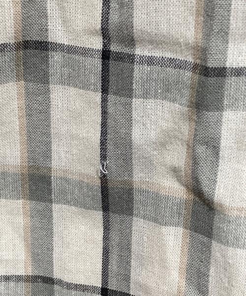 CristaSeya（クリスタセヤ）CristaSeya (クリスタセヤ) チェックコットンシャツ/Checked cotton shirt ベージュ サイズ:XLの古着・服飾アイテム