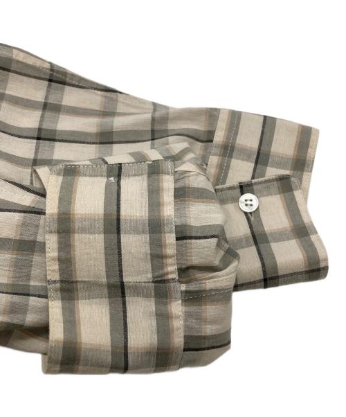 CristaSeya（クリスタセヤ）CristaSeya (クリスタセヤ) チェックコットンシャツ/Checked cotton shirt ベージュ サイズ:XLの古着・服飾アイテム