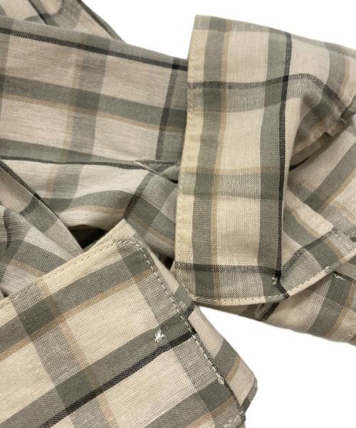 CristaSeya（クリスタセヤ）CristaSeya (クリスタセヤ) チェックコットンシャツ/Checked cotton shirt ベージュ サイズ:XLの古着・服飾アイテム