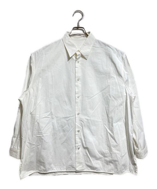 nonnotte（ノノット）nonnotte (ノノット) Clear Heavy Broadcloth Oversized Shirt/クリアヘビーブロードクロス オーバーサイズシャツ ホワイト サイズ:5の古着・服飾アイテム