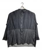 pheeta×UNITED ARROWSフィータ×ユナイテッドアローズ）の古着「別注Trinity ブラックデニムシャツ゚/Black denim shirt」｜グレー