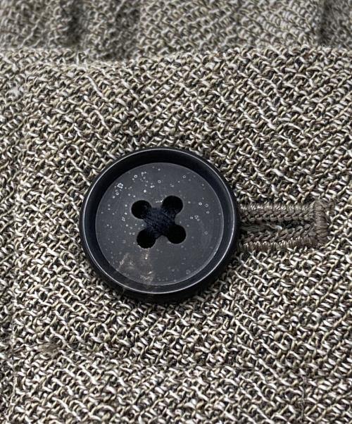 nonnotte（ノノット）nonnotte Loose Weaving Herringbone Draping Crotch Box Pleats Trousers/ルーズ織りヘリンボーン・ドレーピング・クロッチ・ボックスプリーツ・トラウザーズ カーキ サイズ:5の古着・服飾アイテム