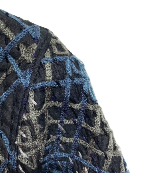 pheeta（フィータ）pheeta (フィータ) 刺繍ジャケット/Embroidered jacket ネイビー×ブラック サイズ:－の古着・服飾アイテム