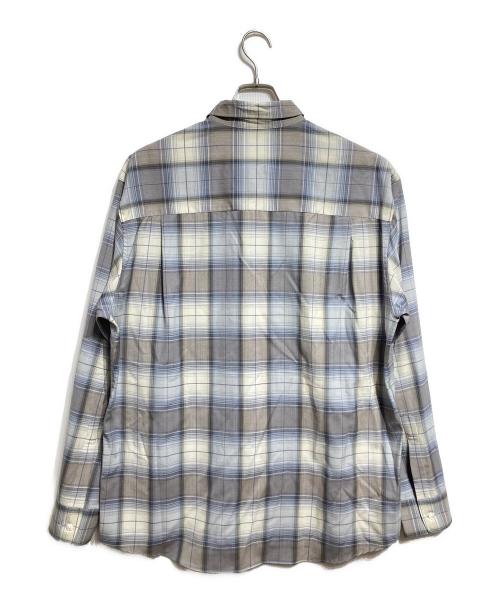 AURALEE（オーラリー）AURALEE (オーラリー) SUPER LIGHT WOOL CHECK SHIRT/スーパーライトウールチェックシャツ ブルー×グレー サイズ:5の古着・服飾アイテム