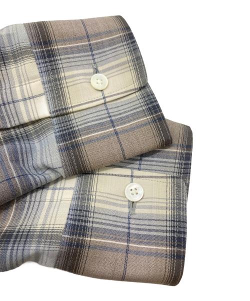 AURALEE（オーラリー）AURALEE (オーラリー) SUPER LIGHT WOOL CHECK SHIRT/スーパーライトウールチェックシャツ ブルー×グレー サイズ:5の古着・服飾アイテム