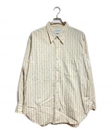 Marvine Pontiak Shirt Makers（マーヴィンポンティアックシャツメイカーズ）の古着「Regular Collar 3 Button SH/レギュラーカラー 3つボタンシャツ」｜イエロー
