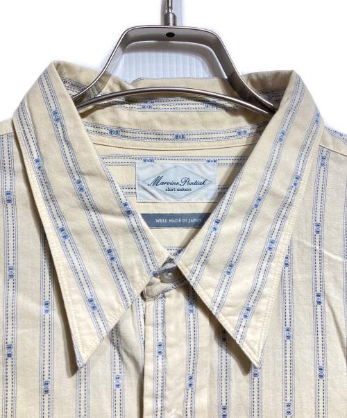 Marvine Pontiak Shirt Makers（マーヴィンポンティアックシャツメイカーズ）Marvine Pontiak Shirt Makers (マーヴィンポンティアックシャツメイカーズ) Regular Collar 3 Button SH/レギュラーカラー 3つボタンシャツ イエロー サイズ:Comfortの古着・服飾アイテム
