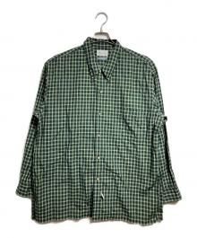 Marvine Pontiak Shirt Makers（マーヴィンポンティアックシャツメイカーズ）の古着「Relaxed B.D SH/リラックスフィット ボタンダウンシャツ」｜グリーン