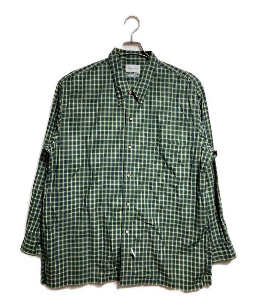 Marvine Pontiak Shirt Makers（マーヴィンポンティアックシャツメイカーズ）Marvine Pontiak Shirt Makers (マーヴィンポンティアックシャツメイカーズ) Relaxed B.D SH/リラックスフィット ボタンダウンシャツ グリーン サイズ:ONE SIZEの古着・服飾アイテム