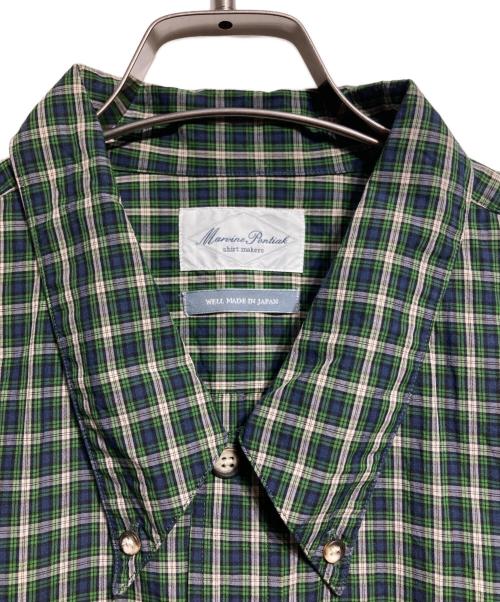 Marvine Pontiak Shirt Makers（マーヴィンポンティアックシャツメイカーズ）Marvine Pontiak Shirt Makers (マーヴィンポンティアックシャツメイカーズ) Relaxed B.D SH/リラックスフィット ボタンダウンシャツ グリーン サイズ:ONE SIZEの古着・服飾アイテム