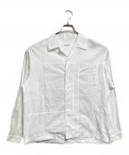 UNDERCOVERアンダーカバー）の古着「切替オープンカラーシャツ/Panelled Open-Collar Shirt」｜ホワイト