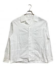 UNDERCOVER（アンダーカバー）の古着「切替オープンカラーシャツ/Panelled Open-Collar Shirt」｜ホワイト