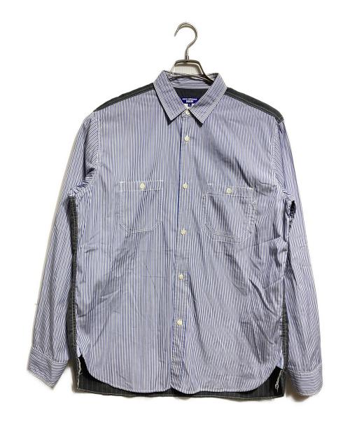 COMME des GARCONS JUNYA WATANABE MAN（コム デ ギャルソン ジュンヤ ワタナベ マン）COMME des GARCONS JUNYA WATANABE MAN (コム デ ギャルソン ジュンヤ ワタナベ マン) Patchwork Shirt/パッチワークシャツ ブルー サイズ:Lの古着・服飾アイテム